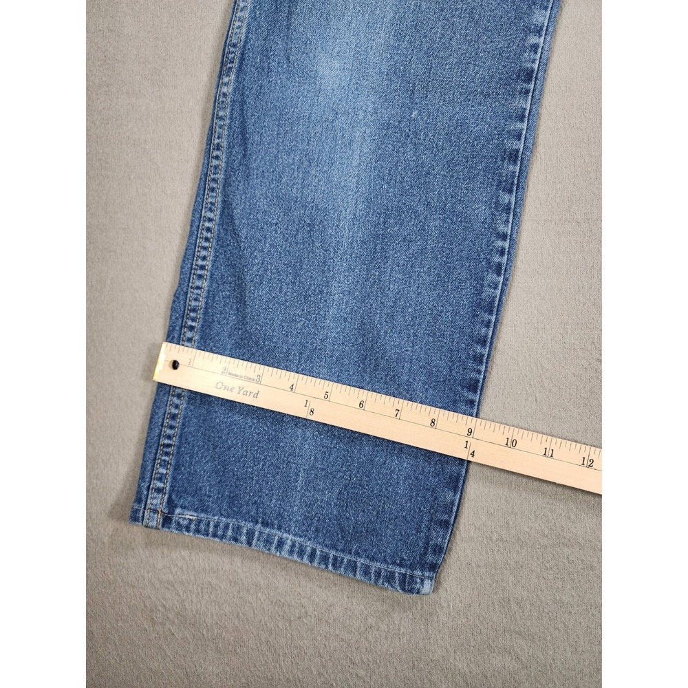 Vintage 80's Sears High Waist‎ Blue Denim Jeans Women's Size 16 6635 Wide Leg - Picture 10 of 13